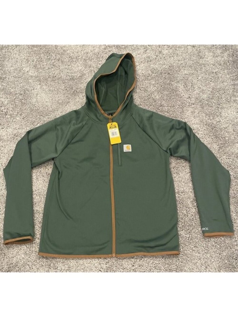 Carhartt Force Long Sleeve Full Zip Sweathshirt OJ8586-B Size Boys XL (18-20)